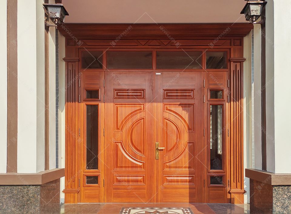 cánh cửa cửa thép vân gỗ Luxury KL-41.01.K-4TK đẹp